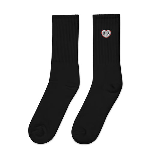 Cupiditas Embroidered Socks