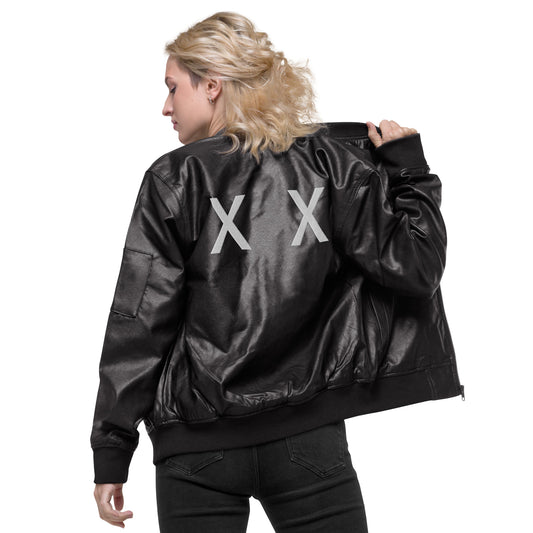 CUPIDITAS Leather Bomber Jacket