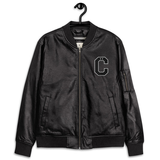 CUPIDITAS Leather Bomber Jacket